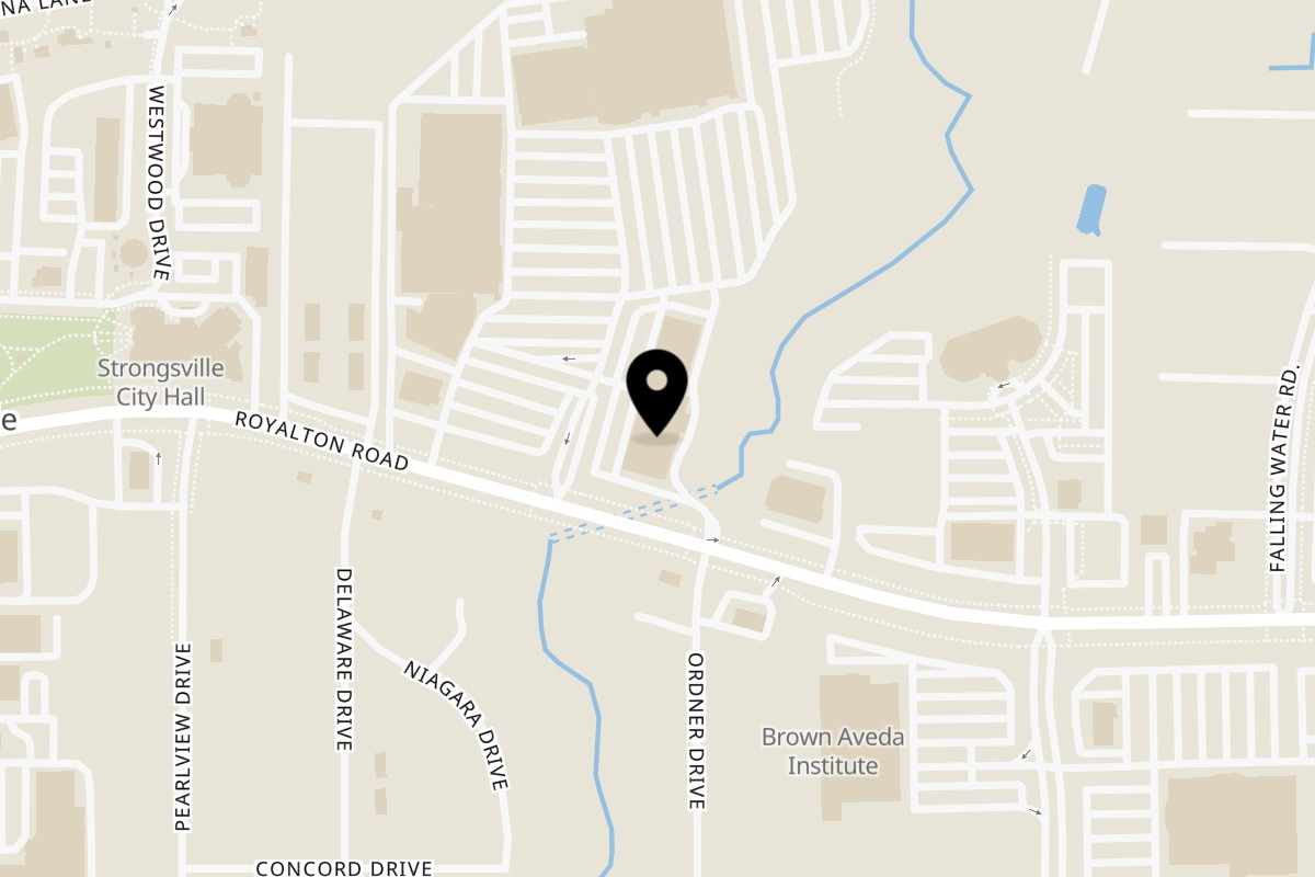 Map showing the location of Gusto Dolce Italian Bistro on 18066 Royalton Road in Strongsville